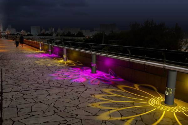 お台場「光の花道イルミネーション」海側デッキ約1kmを“花やハート”の光で彩る冬イベント