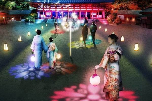 京都・平安神宮を夜間参拝、ネイキッドの新アート展「ネイキッドヨルモウデ 平安神宮」
