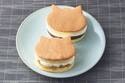 「いろねこ台湾カステラサンド」ふんわり食感×クリームのネコ型カステラが大阪で、あんことりんごの2種