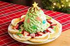 エッグスンシングス「ホノルルクリスマスパンケーキ」ツリーに見立てたピスタチオクリームのせ