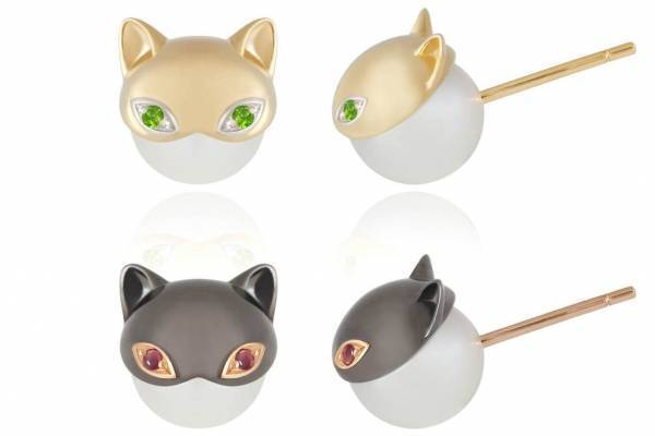 “猫”のパールピアスや“ハートが刺さった”カラフルリング、ミカジュエリーの新作