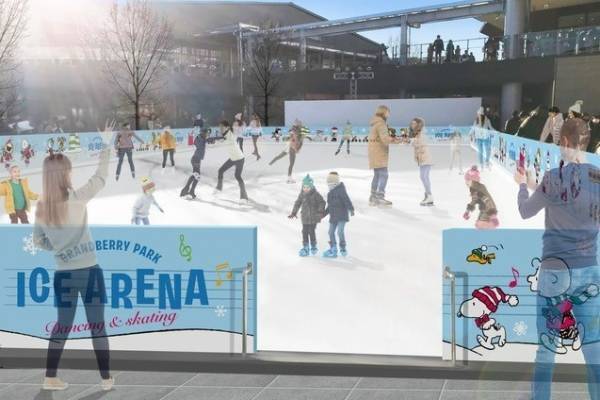 スヌーピーのアイススケートリンクが東京・南町田グランベリーパークに、約6m"巨大スヌーピー"も