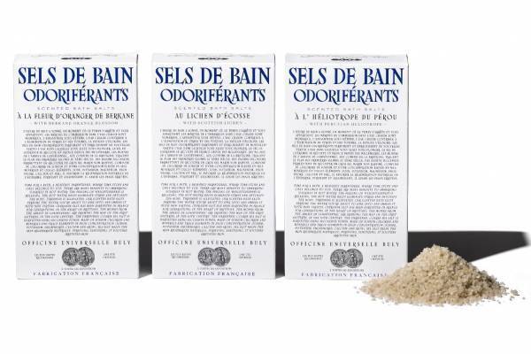 オフィシーヌ・ユニヴェルセル・ビュリーの新作バスソルト、仏の伝統塩×人気の3つの香り