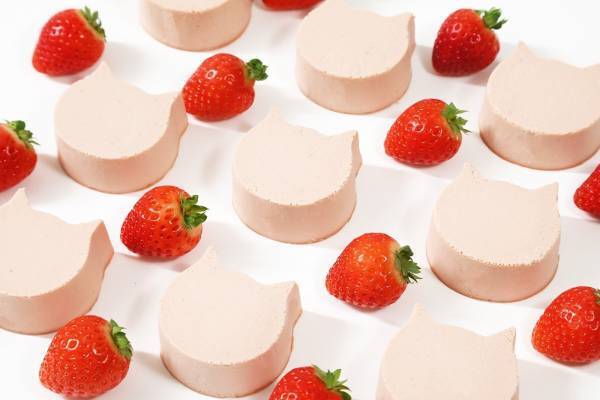 ねこねこチーズケーキから“いちご”の「にゃんチー」ピンクのねこ型チーズケーキ