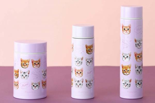 フランフラン21年おすすめクリスマスギフト、ねこ柄ステンレスボトル＆“高見え”ペアワイングラス