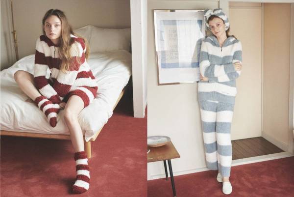 ジェラート ピケのクリスマスルームウェア、ふわふわボーダーパーカ＆ギフトボックス柄パジャマなど