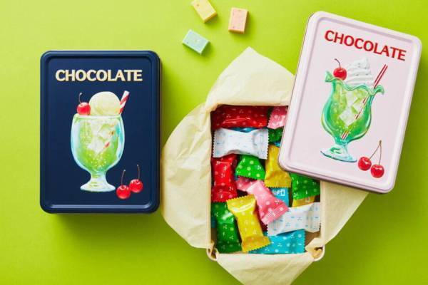 渋谷ヒカリエ ShinQsのバレンタイン2022、“はじけるキャンディチョコ”のレトロ缶など