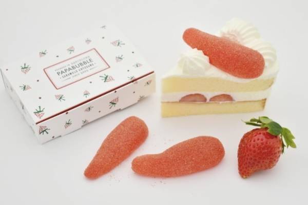 “明太子そっくり”グミ「いちご明太子」パパブブレ福岡店限定で、苺の濃縮果汁でフルーティーに