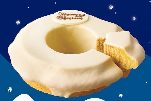 ねんりん家クリスマス限定バームクーヘン、“雪”に見立てたミルキーなホワイトチョコかけ