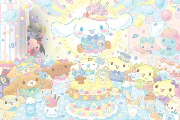 サンリオピューロランド 「シナモロール」20周年イベント、パーティー風カフェ＆青のイルミネーション