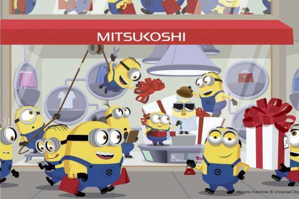 「ミニオン ハチャメチャショッピング」銀座三越にミニオン限定グッズが集結、キーホルダーやトートなど