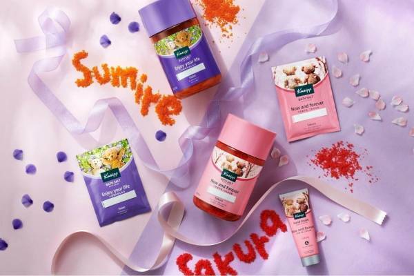 クナイプ  バスソルト2022年春限定“サクラ＆スミレ”の香り、花びらのようにみずみずしい肌に