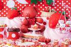 ヒルトン大阪“苺×テディベア”ストロベリースイーツビュッフェ、クマの足跡ケーキや薔薇を模ったムース