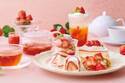 アフタヌーンティー・ティールーム“苺づくし”スイーツ、いちごパフェ＆クレープのティーセットなど