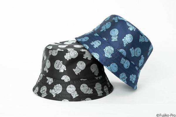 CA4LAから『ドラえもん』の総柄バケットハット＆キャップ、刺繍とジャカードで様々な表情を表現