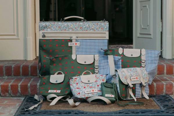 ロンシャン × EUのコラボバッグ、ヴィンテージ風パッチワークのバックパックやメッセンジャー