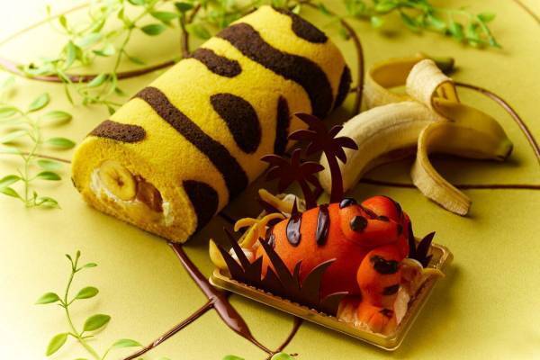 ポアールの22年干支ケーキ、やんちゃな“トラの子”ムースケーキや寅柄ロール