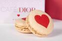 「カフェ ディオール by ラデュレ」バレンタイン限定、ハートのプリントマカロン＆アフタヌーンティー