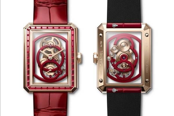 シャネル“レッド”がテーマのスケルトンウォッチ、アイコン腕時計J12＆ボーイフレンドの最新作