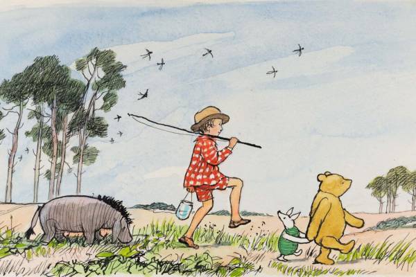 「クマのプーさん」展が立川・プレイ ミュージアムで、絵本挿絵のカラー原画約100点を展示