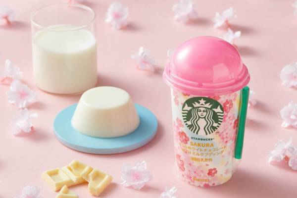 スタバの新作チルドカップ「さくらホワイトチョコレート WITH ミルクプディング」