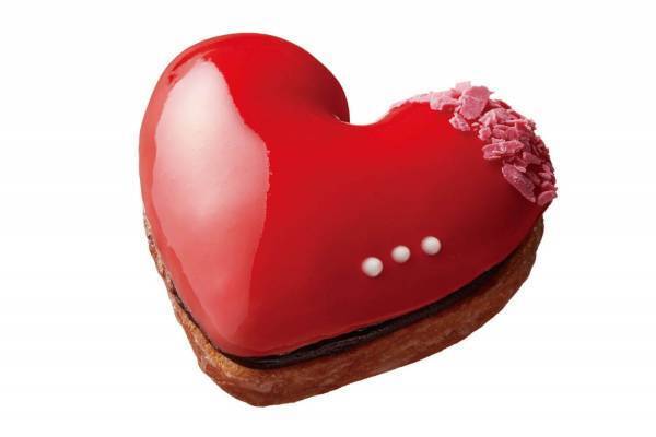 ミスド×ヴィタメールの新作「ハートのドーナツ」ハート型プラリネショコラを表現した3種