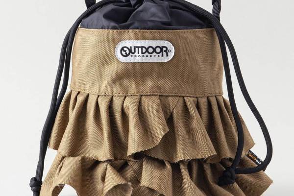 アウトドアプロダクツ22年春夏新作"ボリュームフリル"バッグやキルティング巾着バッグ