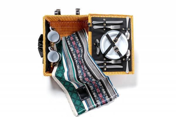 sacai×アスティエ・ド・ヴィラットのピクニックバスケット - マグやプレート、ラグをセットに