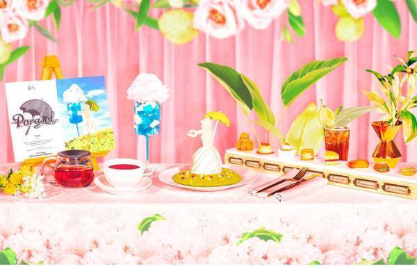 モネ代表作「散歩、日傘をさす女性」題材のアフタヌーンティーセット、メズム東京で