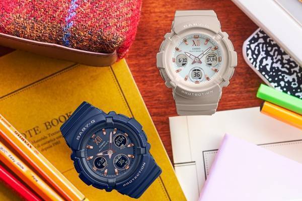 BABY-G、くすみマットカラー×メタリックピンクゴールドの新作腕時計