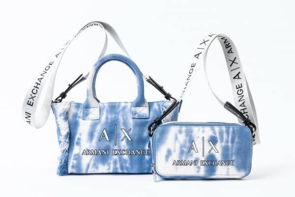 A|X アルマーニ エクスチェンジ“1点もの”タイダイ柄バッグ、フリンジ付きトートやショルダー