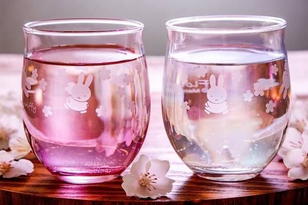“ミッフィー×さくら”の限定食器、桜色グラスや花びら型取り皿など「フラワーミッフィー」より