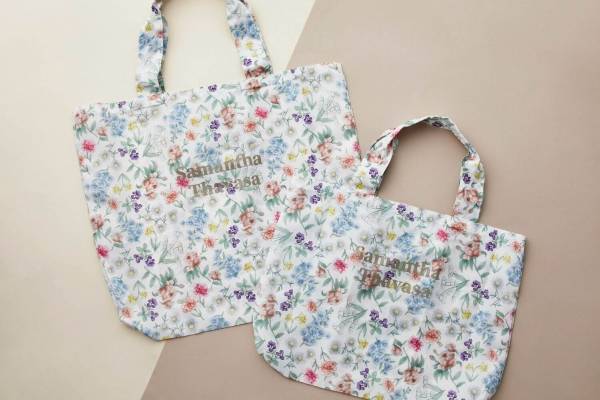 サマンサタバサ"春カラー"のキャンバストートや誕生花柄エコバッグ、2022年春の新作