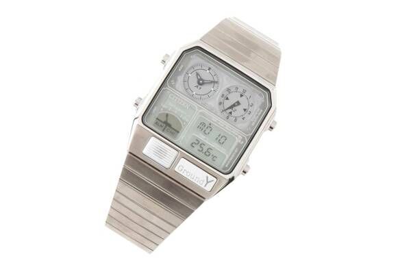 Ground Y×シチズン限定腕時計「アナデジテンプ」80年代人気ウォッチが“オールシルバー”に
