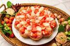 キル フェ ボン“白イチゴ×桃薫”2種のブランド苺たっぷりの淡い春色タルト、ミルクティー風味で
