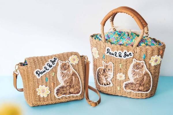 ポール & ジョー アクセソワ“猫”モチーフの新作バッグ、猫ワッペンの  