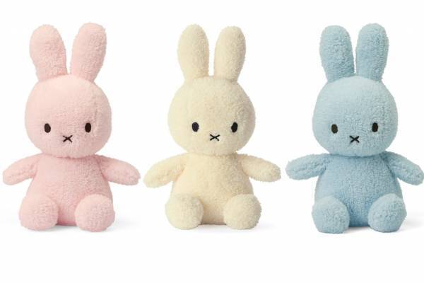 「ミッフィー」”もっちりフワフワ”新ぬいぐるみ、綿菓子カラーのミッフィー＆スナッフィーなど