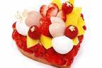 カフェコムサのホワイトデーケーキ、苺×マンゴー×ストロベリーチョコ“限定ハート型”も