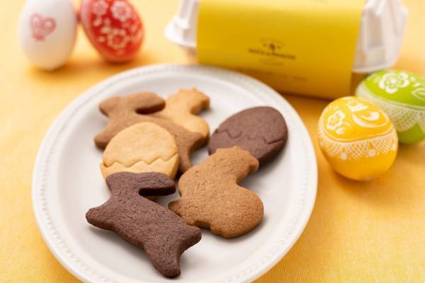 ノワ・ドゥ・ブールからイースターを祝うクッキー、エッグ&ウサギ型を"卵ケース"風ボックスで