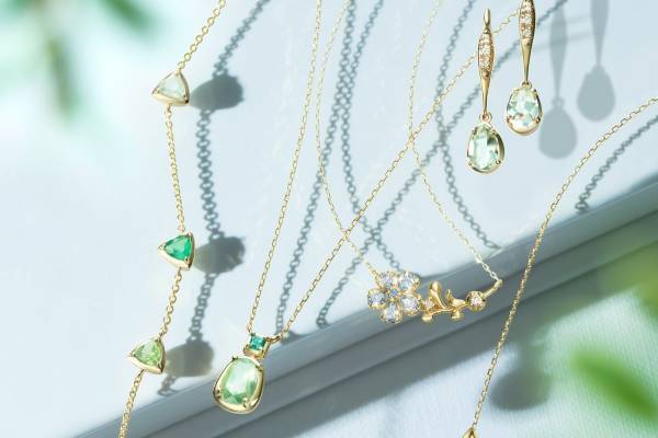 ヴァンドーム青山“植物”モチーフの新作ジュエリー、新芽のようなストーンを飾ったリングやネックレスなど