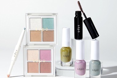 ファミマ限定「ソポ」22年春夏コスメ、"トレンドカラー”の全4色アイパレ＆限定ネイルなど