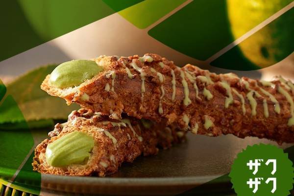 クロッカンシュー ザクザク、“宇治抹茶”入り濃厚カスタードのシュークリーム＆ソフトクリーム