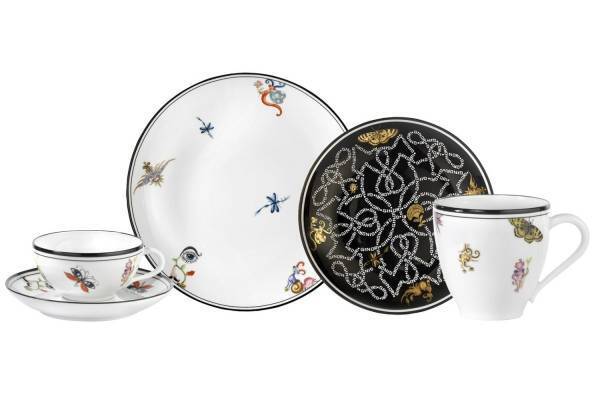 ジノリ1735「タツノオトシゴ＆天使」モチーフのテーブルウェア、伊ファッションデザイナーとコラボ