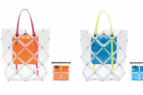 “ネオンポケット付き”「無色透明」のトートバッグ&ポーチ、ゴジュウニ バイ ヒカルマツムラから