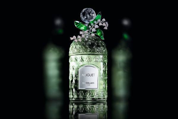 ゲラン“スズラン”の限定フレグランス「ミュゲ」スズランのジュエリー装飾付きデザインボトル