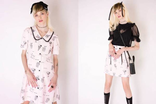 ミルク新作“アイス＆ローズ”のタトゥー柄ワンピ＆スカート、“サテンフリル”のセットアップ