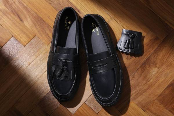 コンバース「オールスター クップ」"ローファータイプ"ユニセックススニーカー、着脱できるキルトパーツ