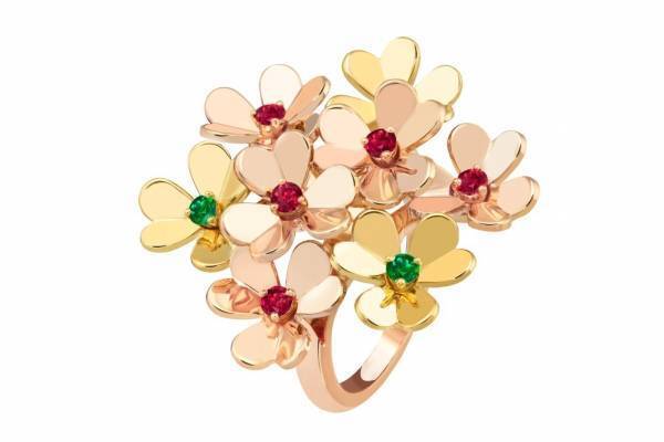 ヴァン クリーフ＆アーペル「フリヴォル」新作、“ルビー＆エメラルド”が輝くフラワージュエリー