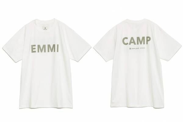 エミ×スノーピークのコラボウェア、“虫よけ”加工施したキャミワンピース&amp;ビッグロゴTシャツ