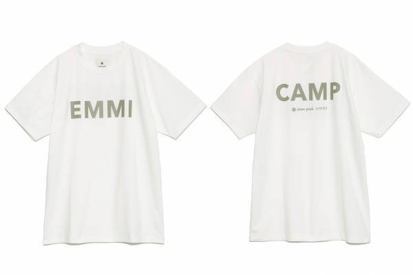 エミ×スノーピークのコラボウェア、“虫よけ”加工施したキャミワンピース&ビッグロゴTシャツ